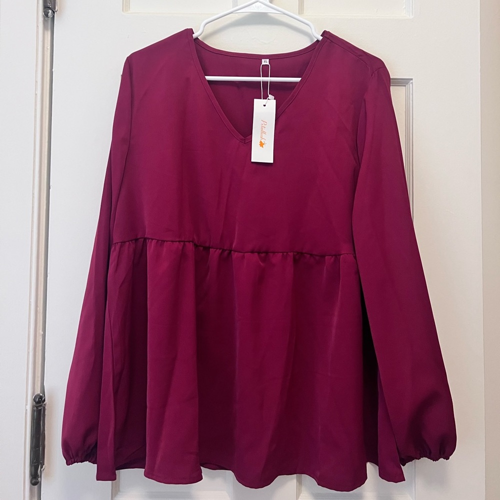 Petallush Deep Burgundy Blouse